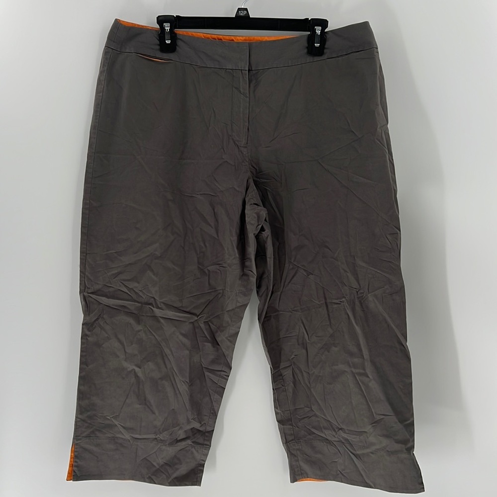 Eileen Fisher browm crop pants size L Large